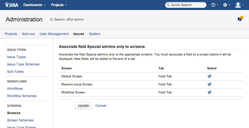 Associate fields
