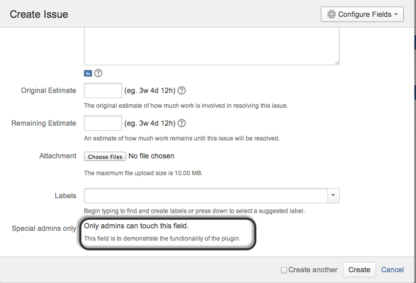 Create issue as a non-admin